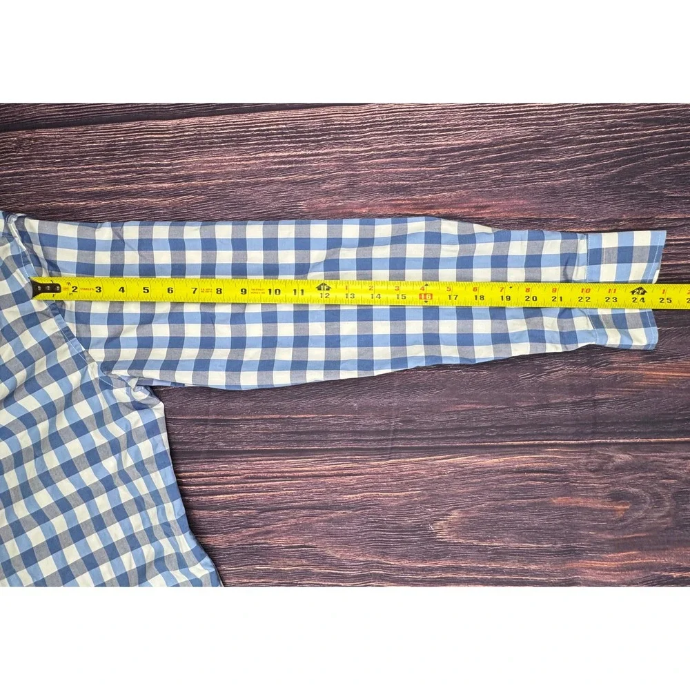 Banana Republic Camden Fit Shirt M Supima Cotton Gingham Buffalo Check Lot of 2